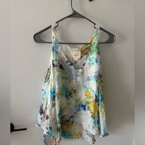 Maeve Floral Sleeveless Silk Blouse | Size S | NWT